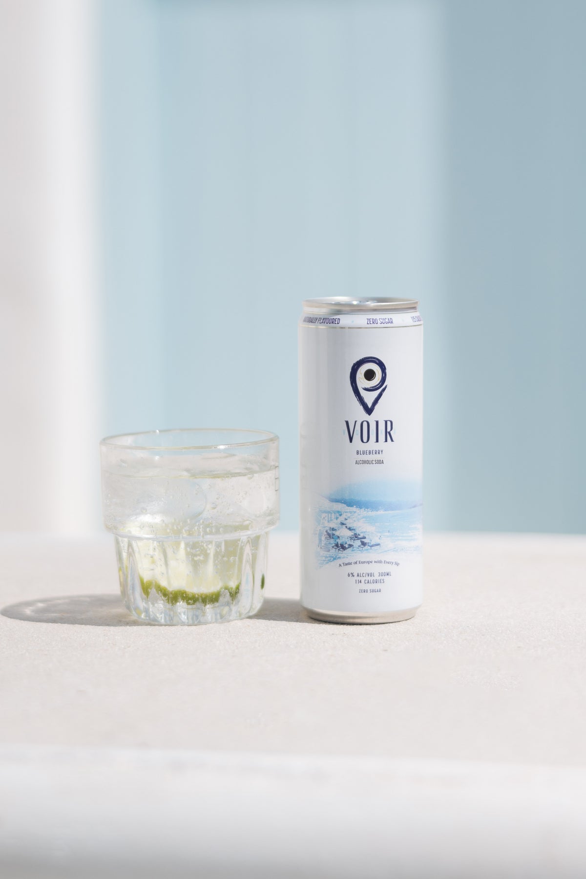 PRE-ORDER - Voir Blueberry Alcoholic Soda Cans – 6% (ZERO SUGAR) - 8 Pack